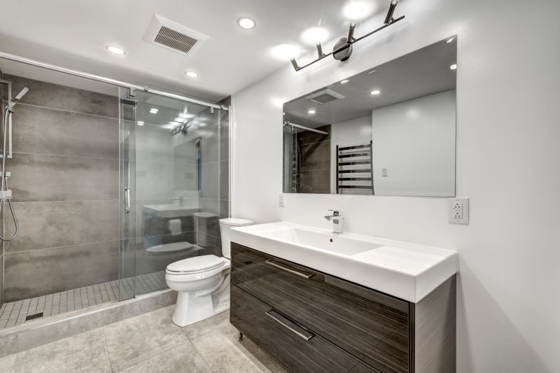 Open-Plan Bathroom with Integrated Storage